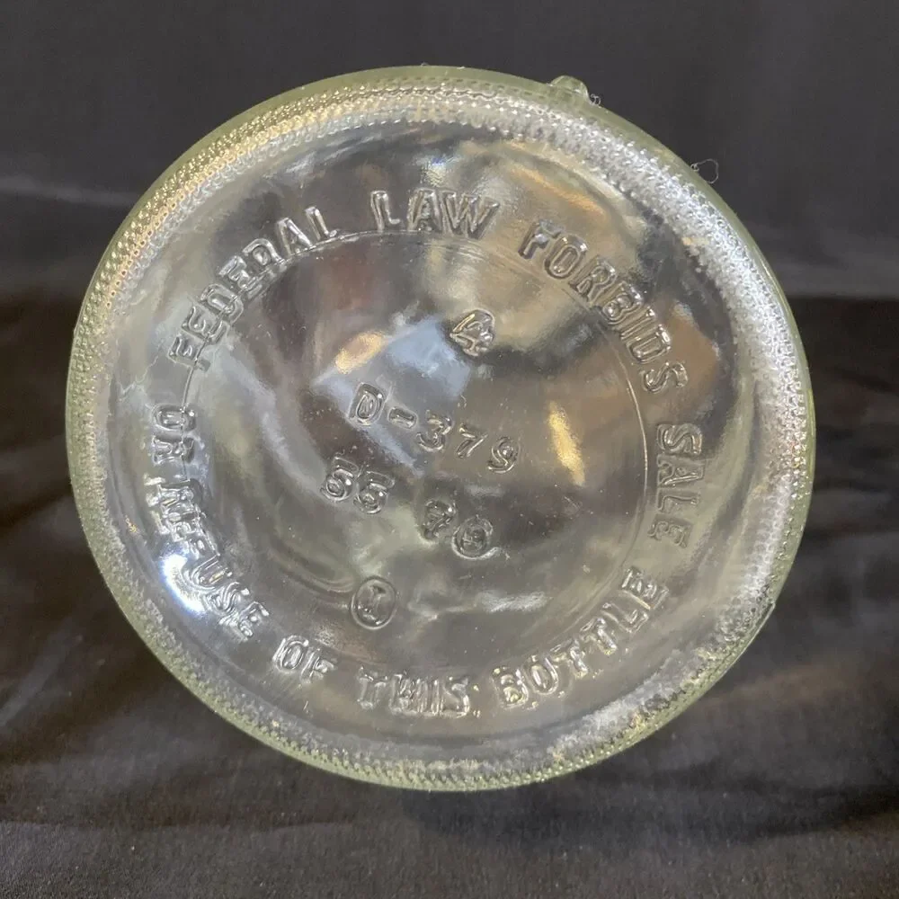 Vintage Prohibition Era Liquor Bottle Decanter Federal Law Prohibits Sale 12”